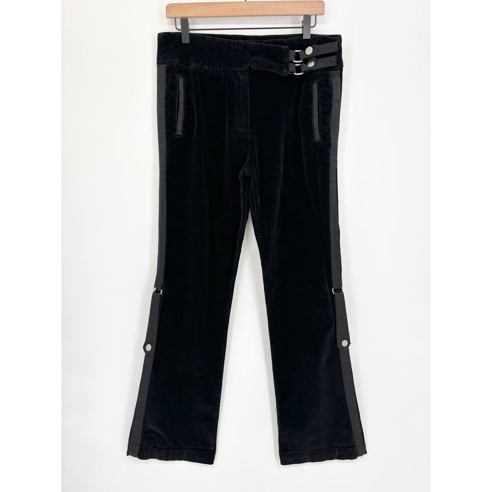 Crest Jeans Vintage 2000s Black Corduroy Buckle Strap Pants Size 13/14